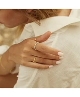Spero London Bone Sterling Silver Adjustable Ring