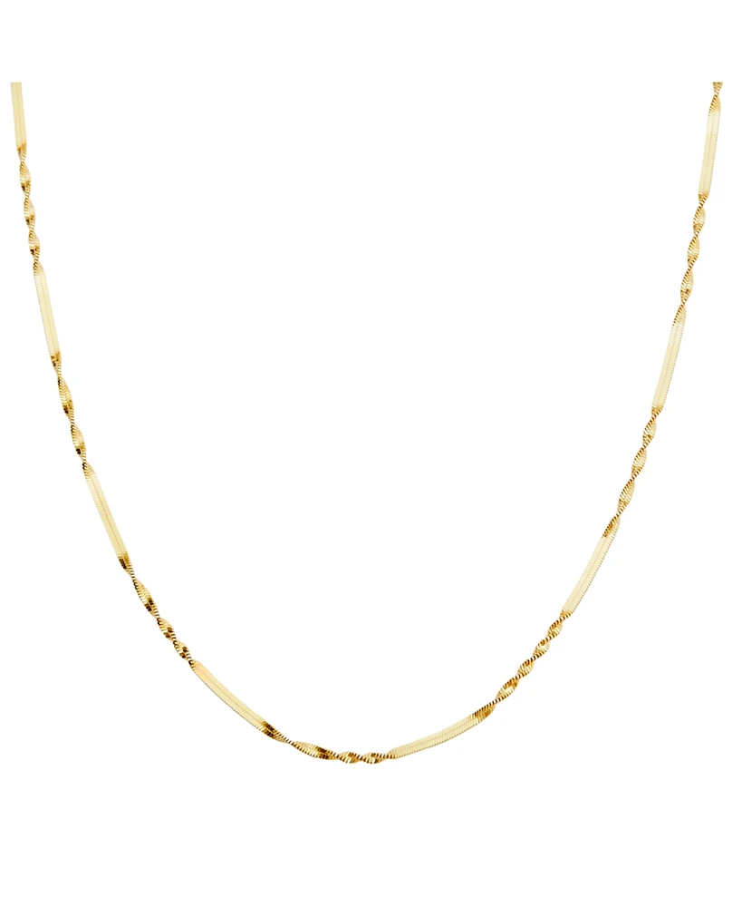 Spero London Half Twisted Sterling Silver Chain Necklace