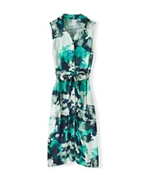 Celtic & Co. Women's Sleeveless Tie Front Midi Dress