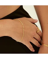 Spero London Rectangular Sterling Silver Chain Bracelet