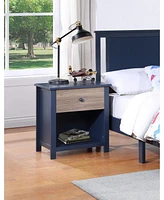 1-Drawer Nightstand – Modern Bedside Table with Storage Drawer