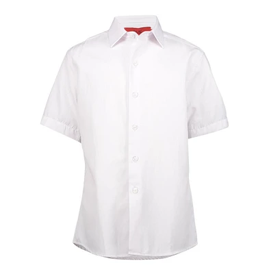 Elie Balleh Big Boys White Short Sleeve Polka Dot Slim Fit Shirt