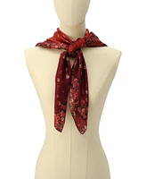 Coach Women's Tea Rose Floral Print Silk Square Scarf