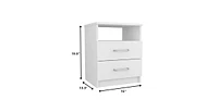Modern and Stylish Particle Bedroom Nightstand for Bedside Storage and Organization