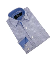 Elie Balleh Big Boys Blue Printed Slim Fit Shirt