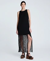 Kenneth Cole Women's Fringe-Hem Mini Sleeveless Shift Dress