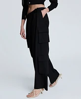 Kenneth Cole Women's Fly-Front Pleated Cargo Pants