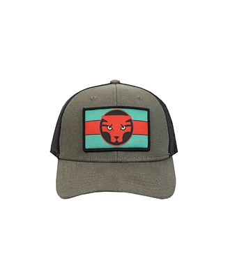 Marvel Men's Black Panther Wakanda Flag Adult Olive Trucker Hat
