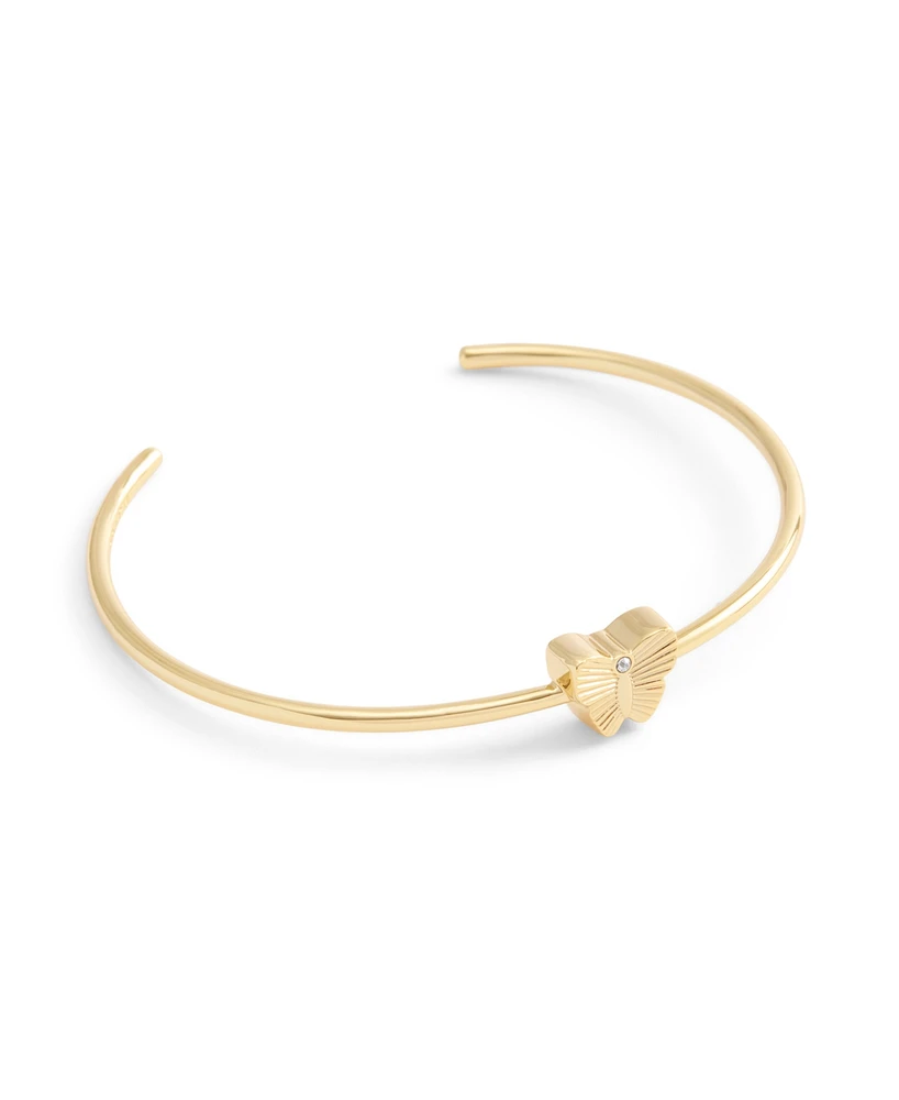 Coach Faux Stone Butterfly Thin Cuff Bracelet