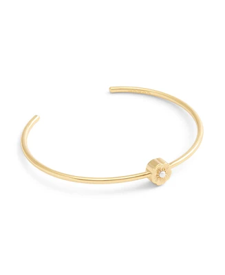 Coach Faux Cultivated Pearl Butterfly Thin Cuff Bracelet