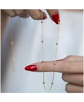 Spero London Bead Chain Sterling Silver Satellite Necklace