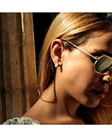 Spero London High Quality White Opal Earrings With Marcasite Gemstone