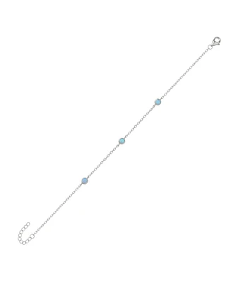 Spero London Blue Opal Bracelet in Sterling Silver