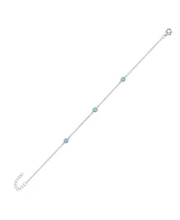 Spero London Blue Opal Bracelet in Sterling Silver