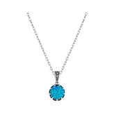 Spero London Round Opal High Quality Sterling Silver Pendant Necklace