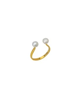 Spero London Double Sterling Silver Adjustable Open Ring