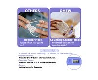 Zcvtbye Rechargeable Lighted Crochet Hook Set with Stitch Counter, Interchangeable Metal Heads