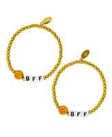 Zomi Gems Girls Bff Heart / Clover Bead Bracelet Set
