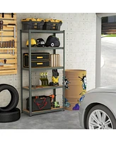 5-Tier Heavy Duty Metal Shelving Unit with 2000 Lbs Total Load Capacity