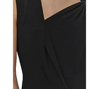 Dkny Petite Asymmetric Sleeveless Top