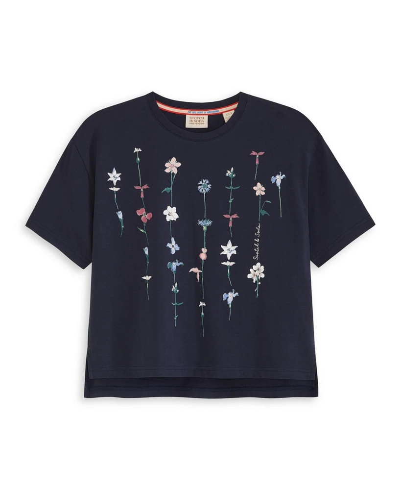 Scotch & Soda Big Girls Jersey Short Sleeve Fashion T-Shirt