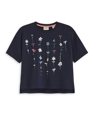Scotch & Soda Big Girls Jersey Short Sleeve Fashion T-Shirt