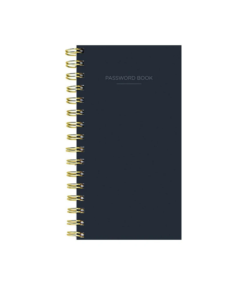 Black Spiral Password Book