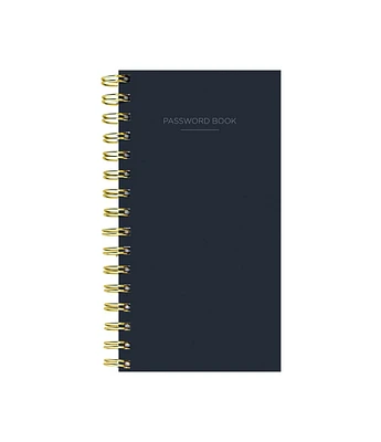 Black Spiral Password Book