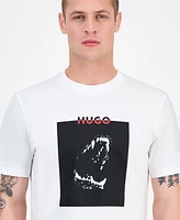 Hugo by Boss Men's Dobero Short Sleeve Crewneck Dog Fangs Graphic T-Shirt