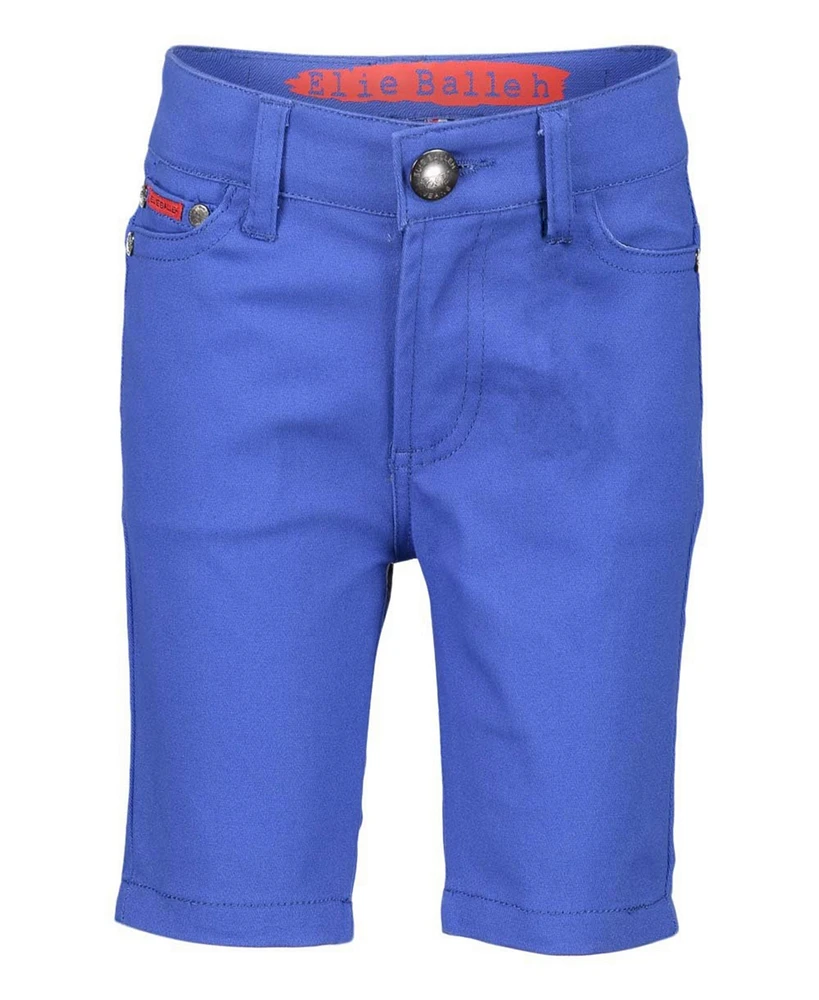 Elie Balleh Big Boys Royal Blue Cotton Twill Short