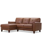 Ashlinn 2-Pc. Leather Chaise Sofa, Exclusively at Macy's