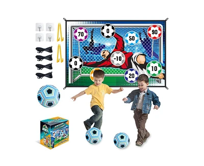 Titqwop Sticky Soccer Games Set for Kids – Indoor/Outdoor Mini Goal with Adhesive Balls | No Inflation Needed | Fun Backyard & Birthday Gift fo