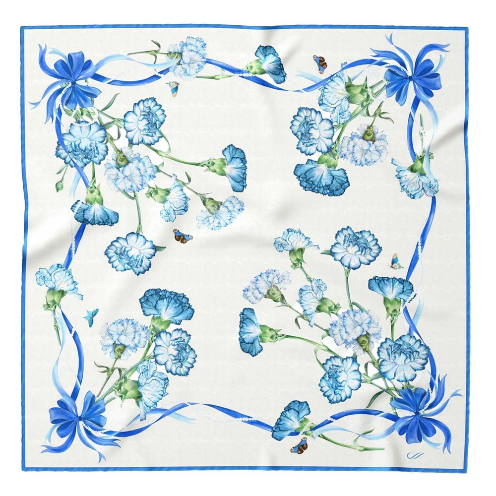 Dianthus - Silk Bandana for Women