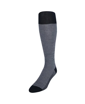 Trafalgar Men's Clayton Birdseye Over The Calf Mercerized Cotton Socks (1Pair)