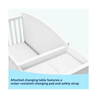 Graco Bellwood 5-in-1 Convertible Crib & Changer with Drawer (White)