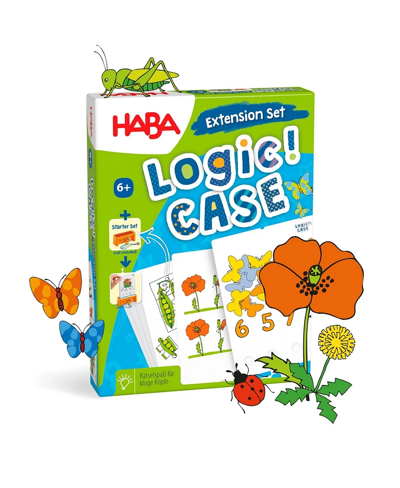 Haba Logic Case Extension Set: Nature - Ages 6+ Card Games for Kids, Travel Games, Learning Toys, Flash Cards for Kids Brain Teaser Puzzle Games