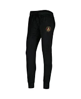 Concepts Sport Women's Black Atlanta United Fc Intermission Velour Cuffed Pants