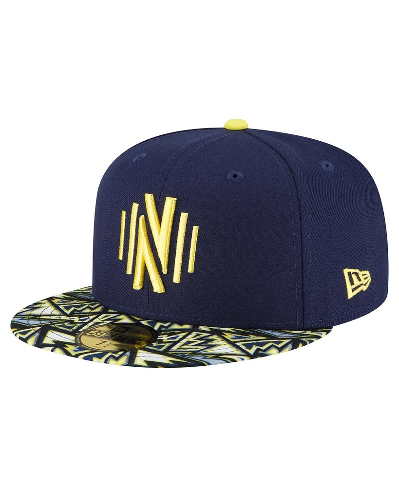 New Era Men's Navy Nashville Sc Element Tech Pack 59FIFTY Fitted Hat