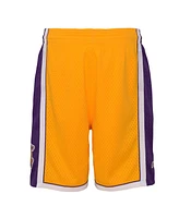 Mitchell & Ness Big Boys and Girls Gold Los Angeles Lakers Swingman Shorts