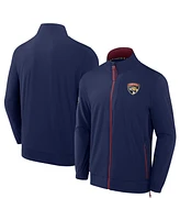 Fanatics Men's Navy Florida Panthers Authentic Pro Rink Coaches Full-Zip Jacket