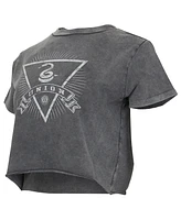Concepts Sport Women's Charcoal Philadelphia Union Distressed Market Cropped T-Shirt