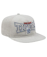 New Era Men's Gray Detroit Tigers Corduroy Golfer Snapback Hat