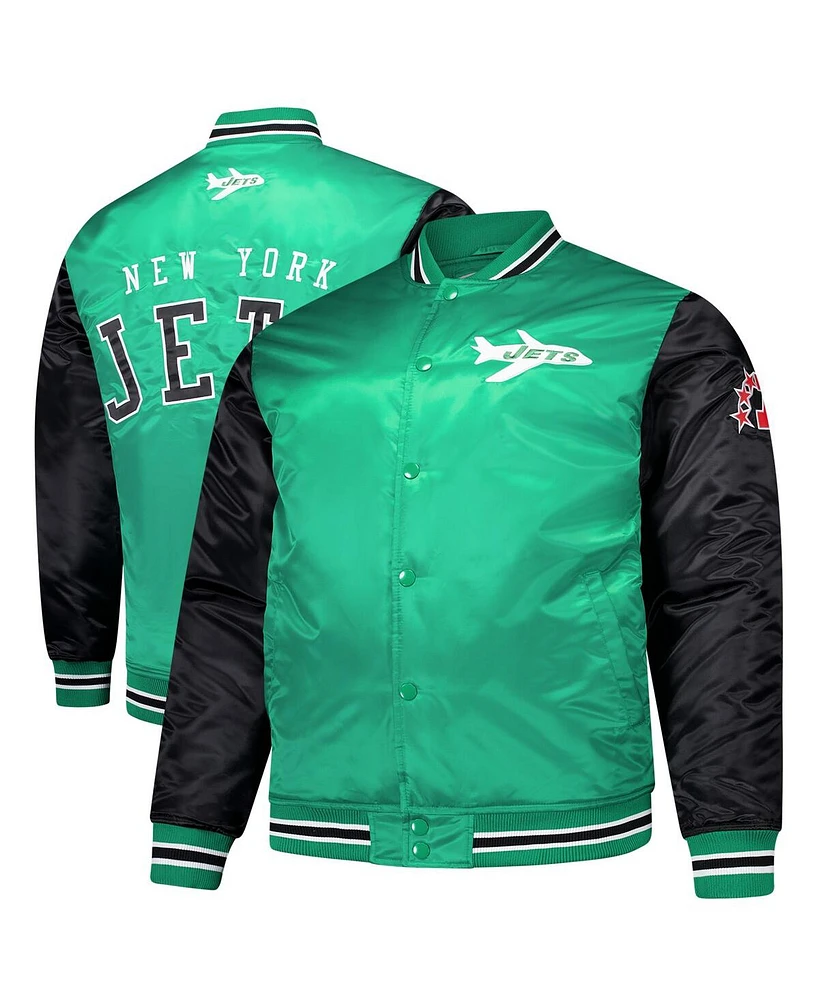 Mitchell & Ness Men's Kelly Green New York Jets Team Satin Jacket