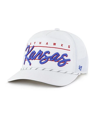 '47 Brand Men's White Kansas Jayhawks Condor Hitch brrr° Adjustable Hat