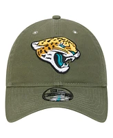New Era Men's Olive Jacksonville Jaguars Main 9TWENTY Adjustable Hat