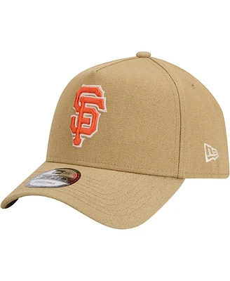 New Era Men's Khaki San Francisco Giants Logo Essentials 9FORTY A-Frame Adjustable Hat