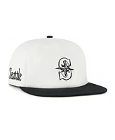 '47 Brand Women's White/Black Seattle Mariners Foundation Captain Snapback Hat
