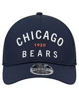 New Era Men's Navy Chicago Bears Active Minimalist M-Crown A-Frame 9FORTY Adjustable Hat