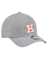 New Era Men's Gray Houston Astros Cotton Weave M-Crown A-Frame 9FORTY Adjustable Hat