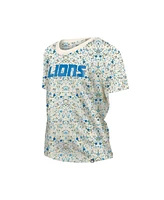 New Era Women's Cream Detroit Lions Glam Game Floral T-Shirt